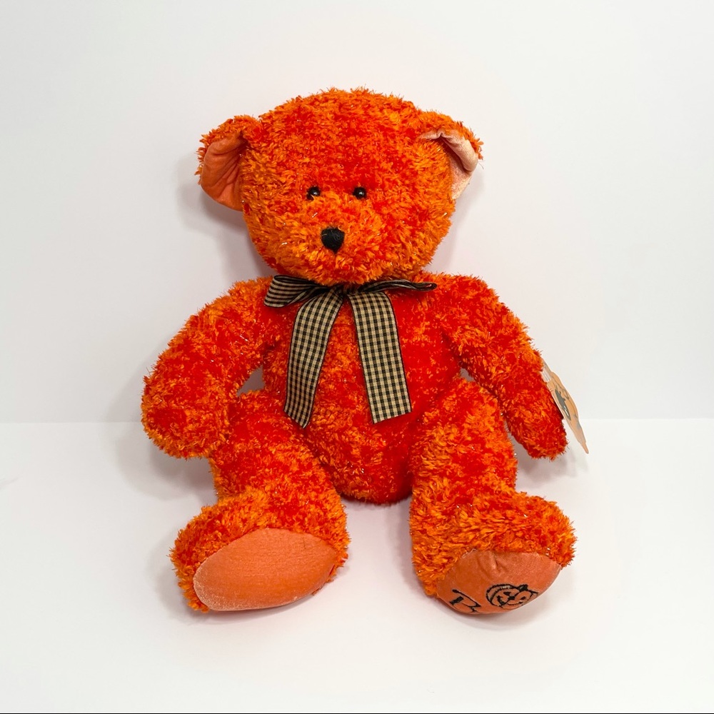 teddy bear halloween orange